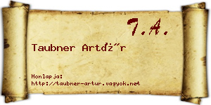 Taubner Artúr névjegykártya
